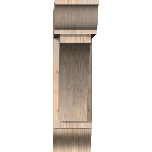 Thorton Traditional Smooth Bracket W/ Offset Brace, Douglas Fir, 7 1/2W X 28D X 28H